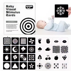 High-Contrast Montessori Baby Visual Stimulation Cards Set – Multi-Stage Infant Sensory Development Flashcards for Newborns to 36 Months