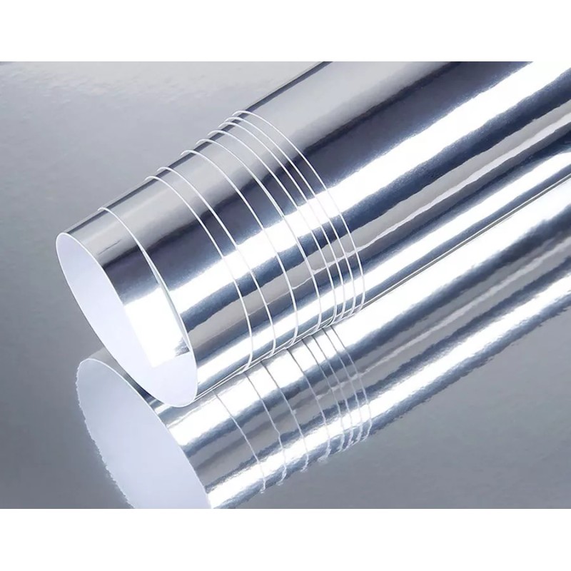 AUTOGOODY 48" x 60" Silver Chrome Mirror Vinyl Film Wrap