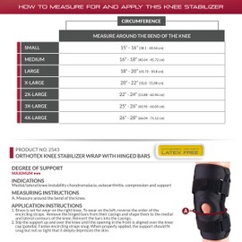 OTC, Knee Stabilizer, Hinged Bars, Orthotex, 4X-Large
