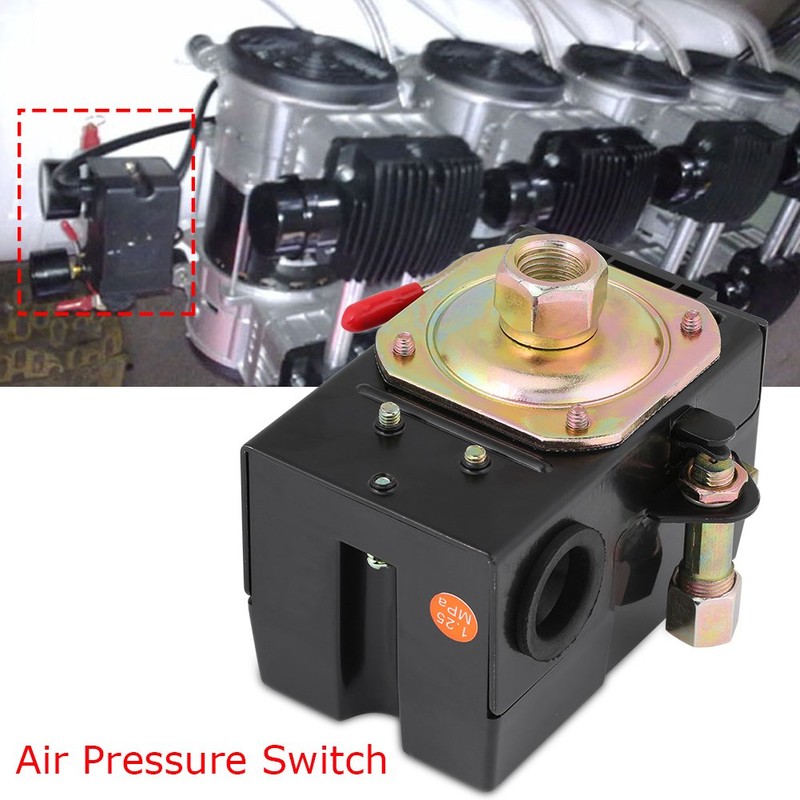 Sunicon Pressure Switch, 26A 135-175PSI Single Port Air Compressor Pressure
