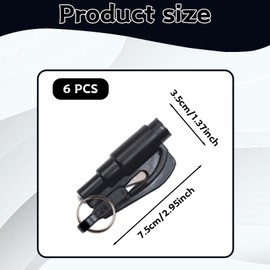 6Pcs Car Window Breaker, Seat Belt Cutter, Window Breaker, Seatbelt Cutter, Window Breaker and Seat Belt Cutter, Life Hammer with Seatbelt Cutter for Land & Underwater Automotive Escape Tool