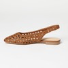 The Drop Women's Palma Woven Slingback Flat, Cognac Woven, 7