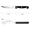 faderic 12-piece Serrated-Steak Knives, Black Full-Tang Triple Rivet Steak Knife