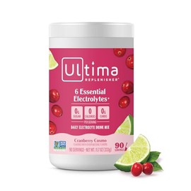 Ultima Replenisher Mezcla de bebida electroltica Mocktini  Cranberry Cosmo, 90 porciones  Polvo hidratante con 6 electrolitos y minerales traza...    