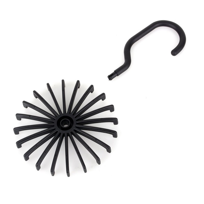 Rotating Tie Rack Organiser, 20 Hooks, Adjustable Hanger for Ties,