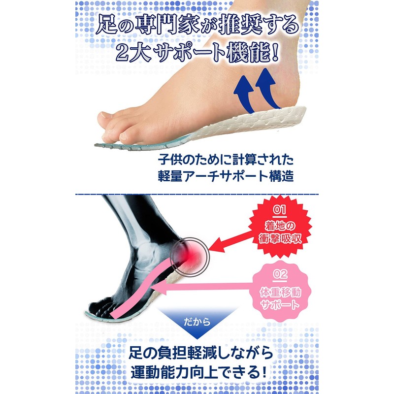 Harmonys Insole, For Kids, Juniors, Shock-Absorbing, 3D, Arch Insole, Ventilated,