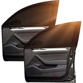 ANNA TOSANI 2 Pack Parasol de Coche, Parasol para Protección Solar Coche, Doble Tejido para Máxima Protección contra Rayos UVA y Anti-Mosquitos