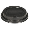 Abena Dome Sip-Through Coffee Lids: Black, Plastic PS, 3.54" (9CM)