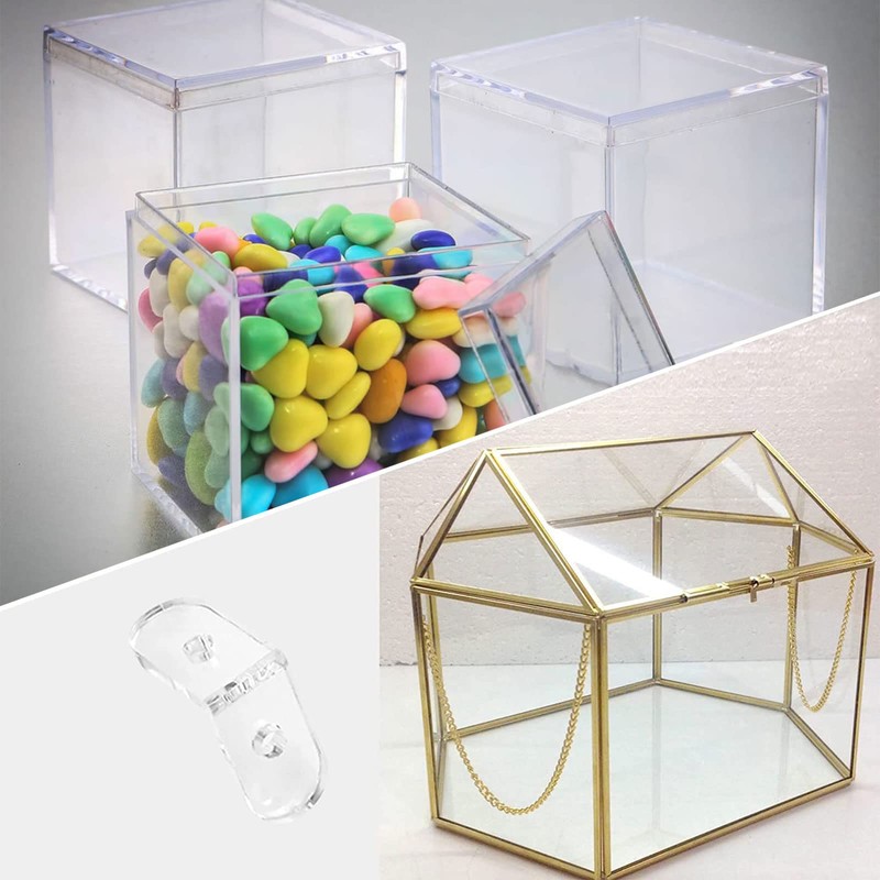 INCREWAY L Brackets Transparent 20Pcs Clear Acrylic Corner Bracket 90