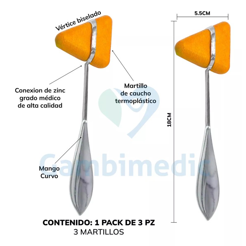 Gambimedic Martillo Reflejos Taylor Neurologico Triangulo Gambimedic3pz