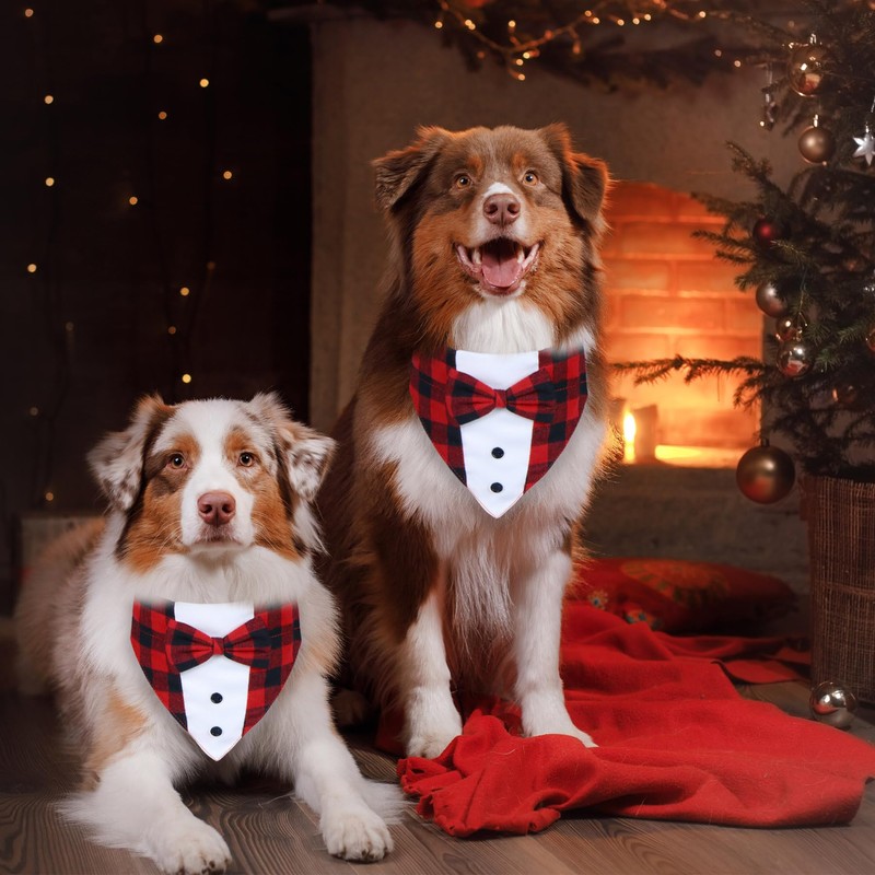GOYOSWA Christmas Dog Tuxedo, Dog Christmas Outfit Dog Tuxedo with