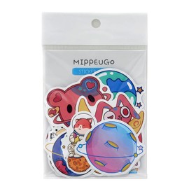 Space Planet Stickers, Stickers, Fantastic Stickers, Set of 50, Labels, Stickers, Stylish, Decorative, Cute, Waterproof, PC, Smartphone, Suitcase, Helmet (Space Planet)
