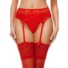 Merry Style Women's Suspender Belt 911 - Red 2, size: