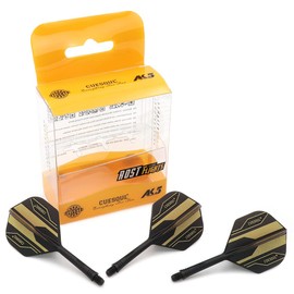 CUESOUL AK5 Integrated Flight Standard Shape Flight Black Base Color + Gold Black Pattern, Set of 3 (CSAK-51X-5)
