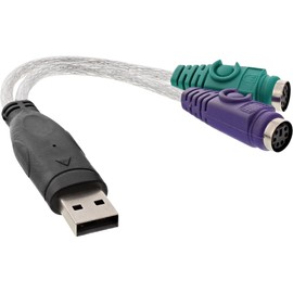 InLine USB zu PS/2 Konverter, USB Stecker an 2x PS/2 Buchse