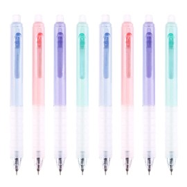 FFDHWU 8 Press Pens, Erasable Ballpoint Pens, Writing Instruments, Student Stationery, Study And Office Supplies