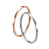 INRENG Women's Stainless Steel 1MM Thin Plain Midi Stacking Ring