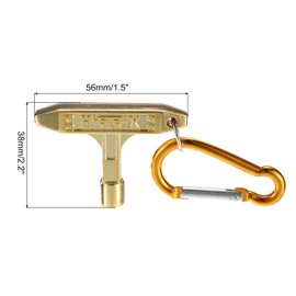 MECCANIXITY Drum Tuning Key T-shaped Drum Keys Portable with Ring Buckle for Drum Instrument, Gold Tone