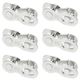 Bike Chain Links,3 Pairs Bicycle Chain Quick Link Bicycle Chain Master Link Quick Split Chain Repair Links 9 Speed Chain Cycling Accessory for Mountain Bike Chain Road Bike Chain Reusable