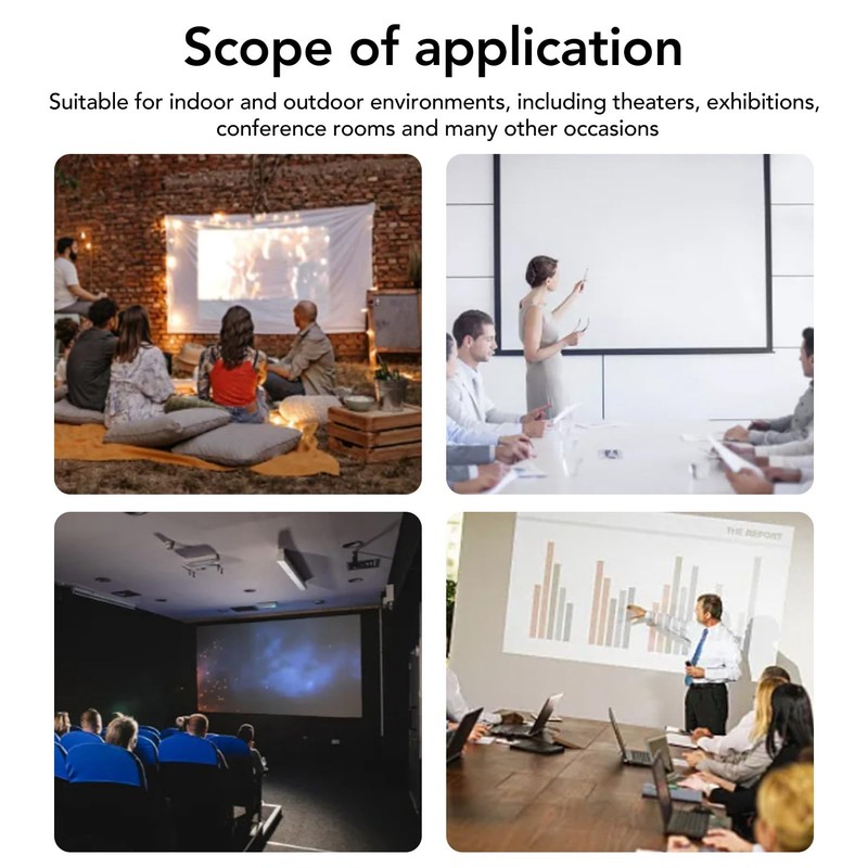 Roller Screen Projector Screen, Richer-R Projection Screen, 100 Inch Portable