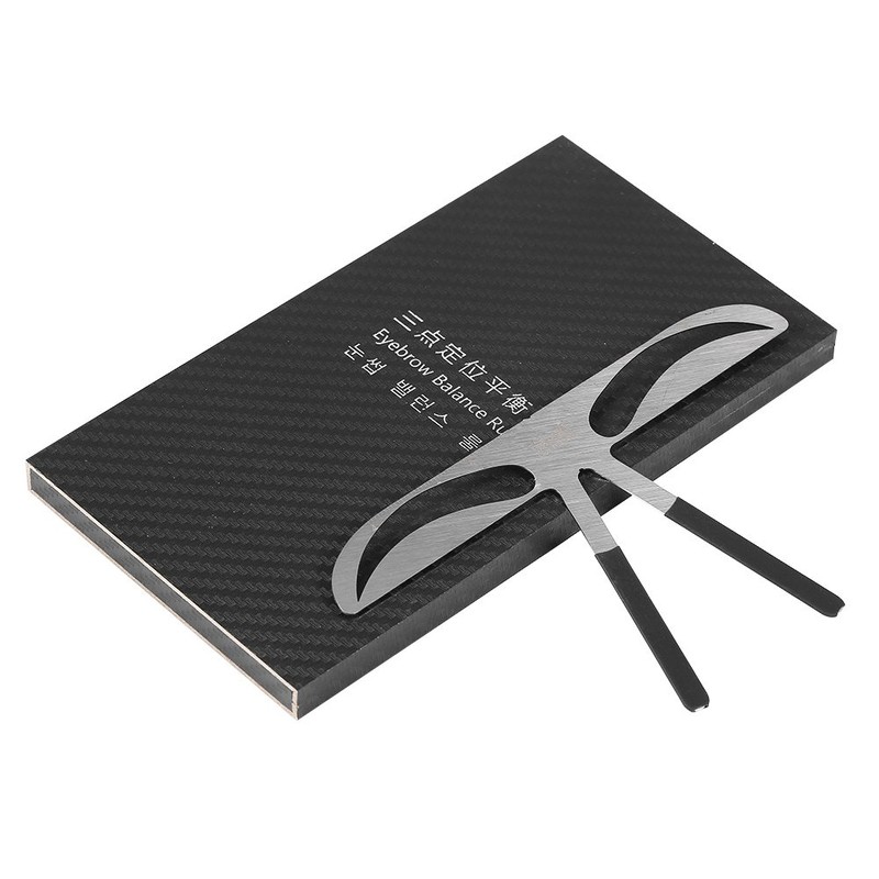 GOTOTOP Eyebrow DIY Stencil Stainless Steel Eyebrow Measuring Ruler Tattoo