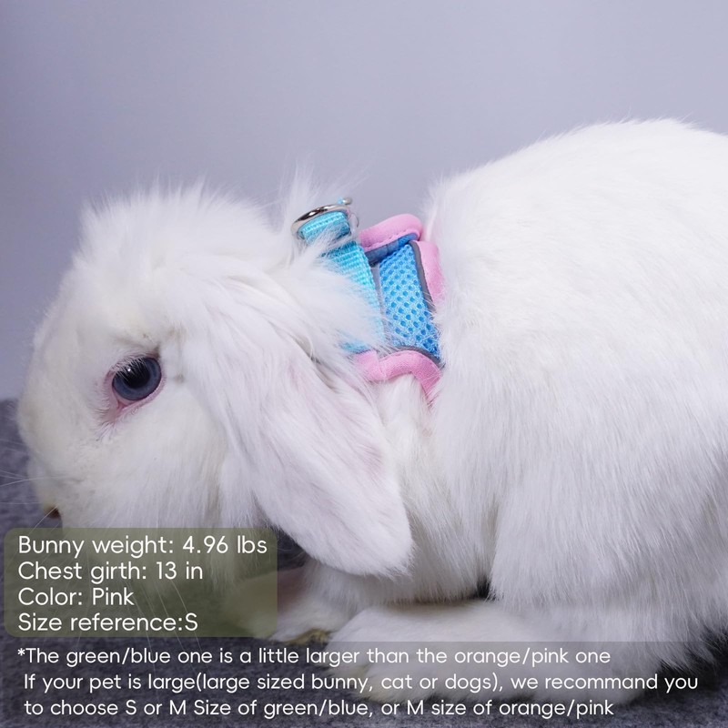 Rabbit Harness and Leash Set Escape Proof, Adjustable Soft Padded