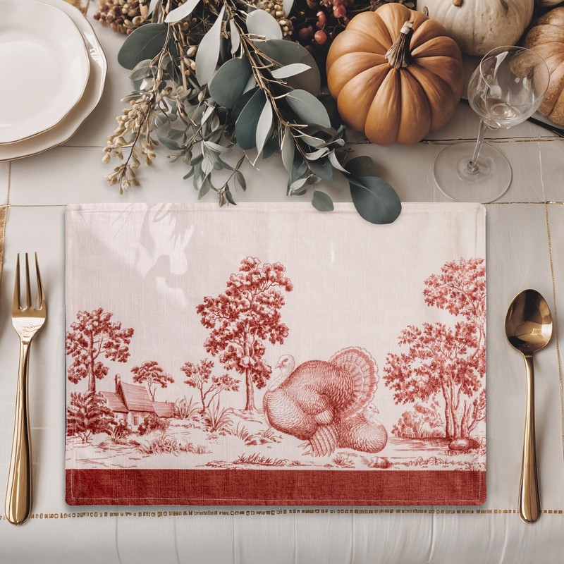 Maison d'Hermine 100% Cotton Set of 4 Placemats for Dining