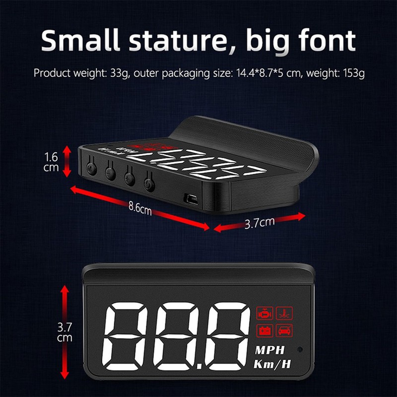 Universal HUD Head-Up Speedometer OBD2 II - Digital M3 Car