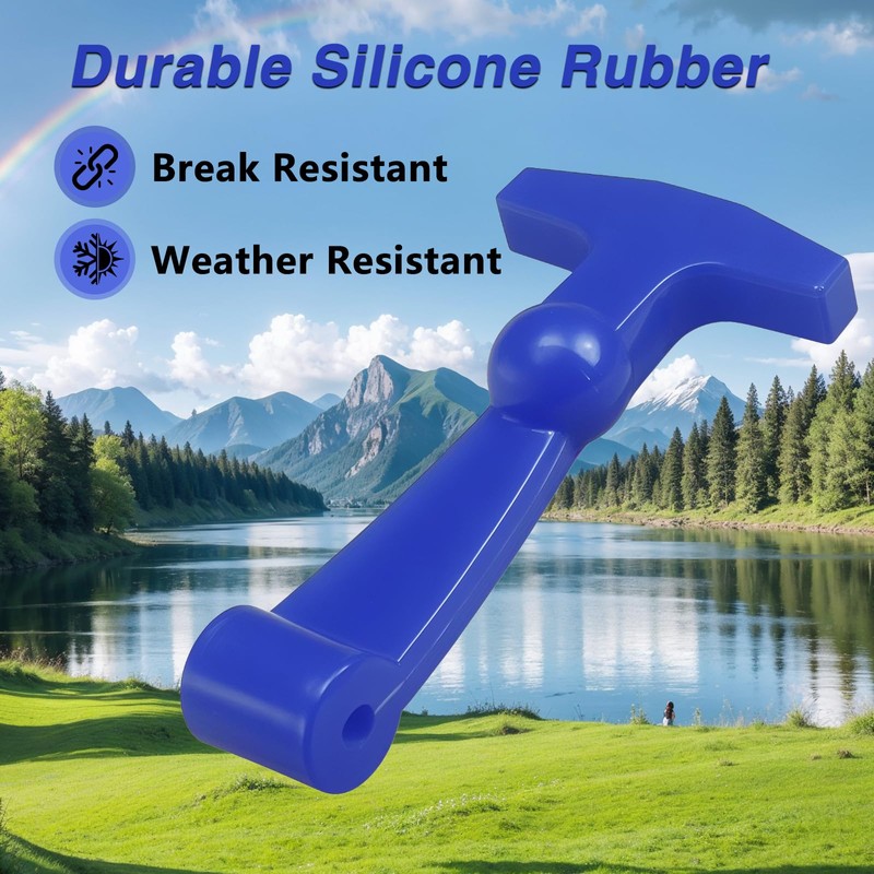 RUHUALIFE 2 Pack Blue Lid Latches Replacements Hard Cooler Handle
