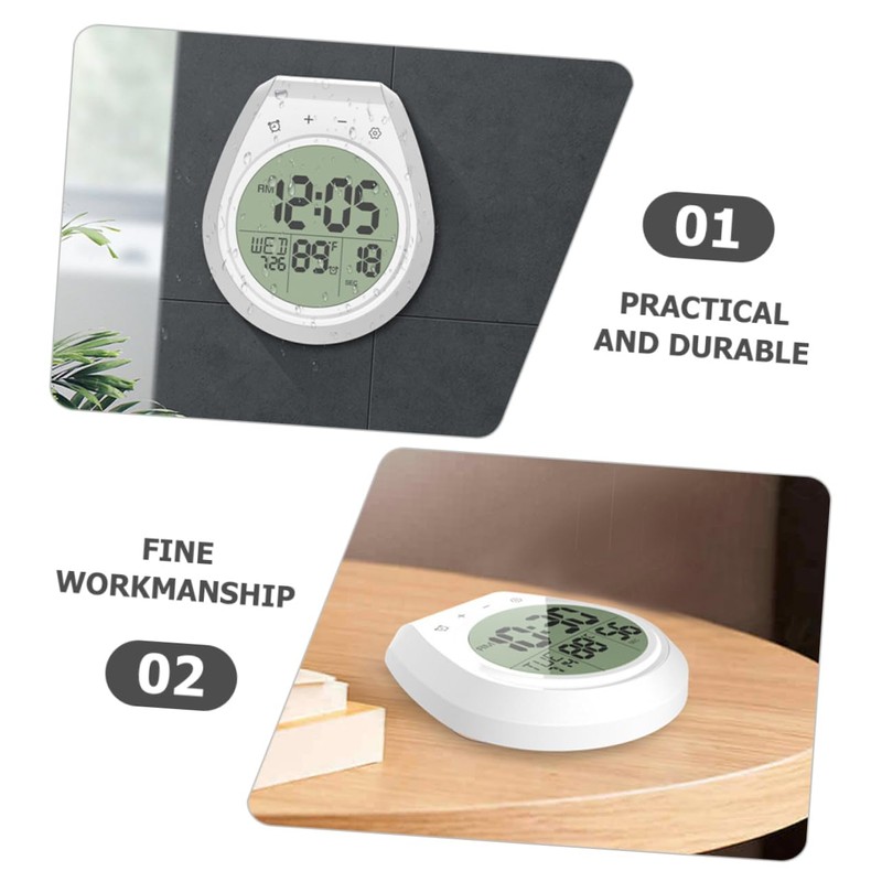 CORHAD Wall Clock for Bathroom Non-Ticking Accurate Timekeeping for Kitchen