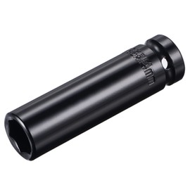 sourcing map 1/2" Drive by 14mm Deep Impact Socket, Heat-Treated CR-V Steel 3.15" Length, 6-Point Metric Sizes