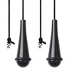 TXErfolg 2 Pack Bathroom Light Pull Cord Handle Black Rubber