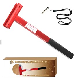 Door Hinge Adjustment Tool, Hinge Gap Adjusting Wrench for Heavy .134 Gauge Commercial Door, Hinge Hole Adjustment Wrench， Long Handle Hinge Repair bender with Rubber Grip