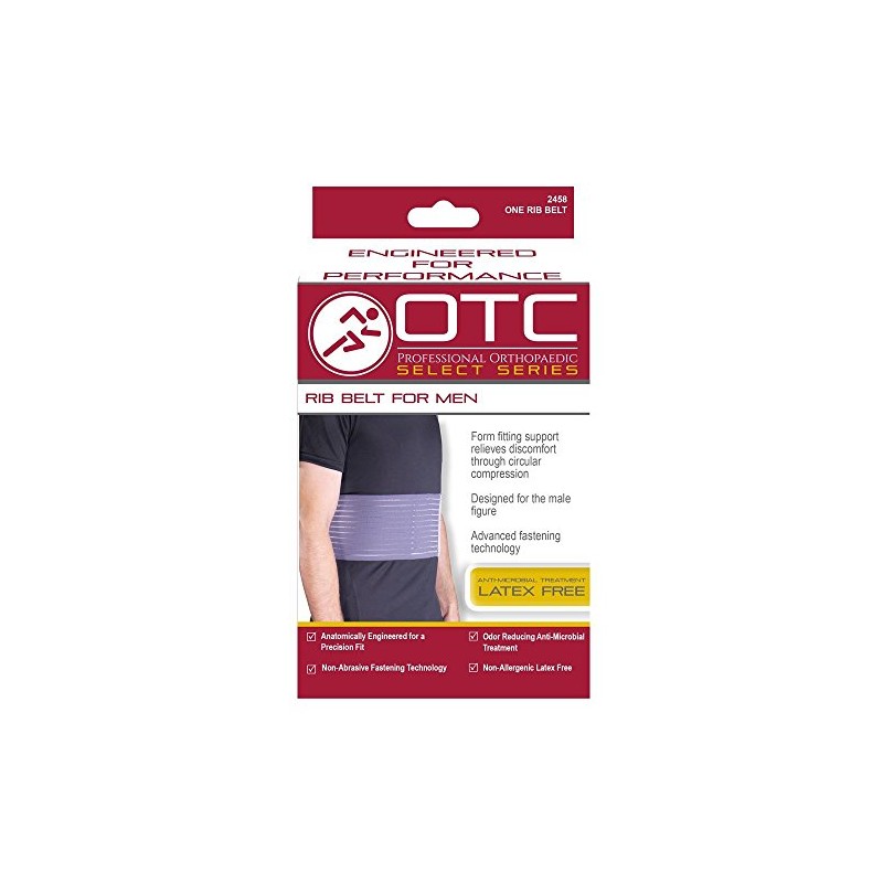 OTC Rib Belt for Men, 6-inch Elastic Chest Compression, Select