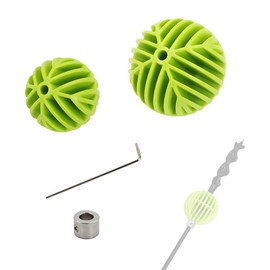 QZATTCAEN Flex Bit Placement Tool & Bumper Ball Guide Kit for 3/16" Shank Drill Bits - Includes 1-3/4" & 2-5/16" Guides for Cable Installation