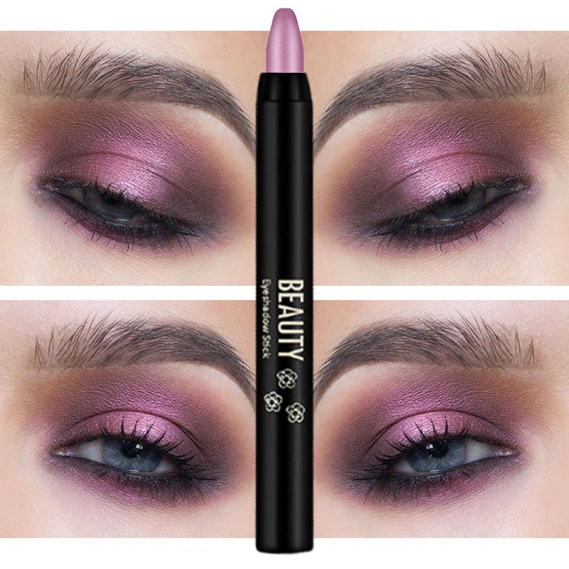Light Purple Pink Eyeshadow Stick, Shimmering Eyeshadow Metallic Pink Pencil