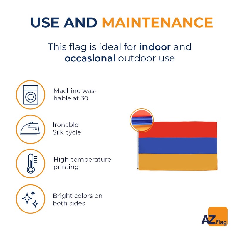 AZ FLAG - Armenia Flag - 2x3 Ft - 100D