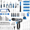 Tool Set: Tool Kit with 12V Cordless Drill, Hand Toolbox