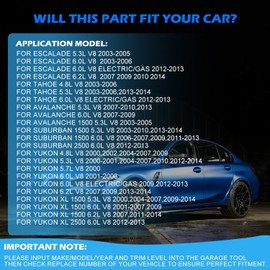 ZumuraAuto Rear Air Suspension Shocks Absorber Struts Suitable for 2002-2014 Escalade, 2007-2013 Avalanche, 2003-2006 Avalanche 1500, 2000-13 Suburban 1500, 2000-14 Tahoe, Yukon OE# 25979391 25979393