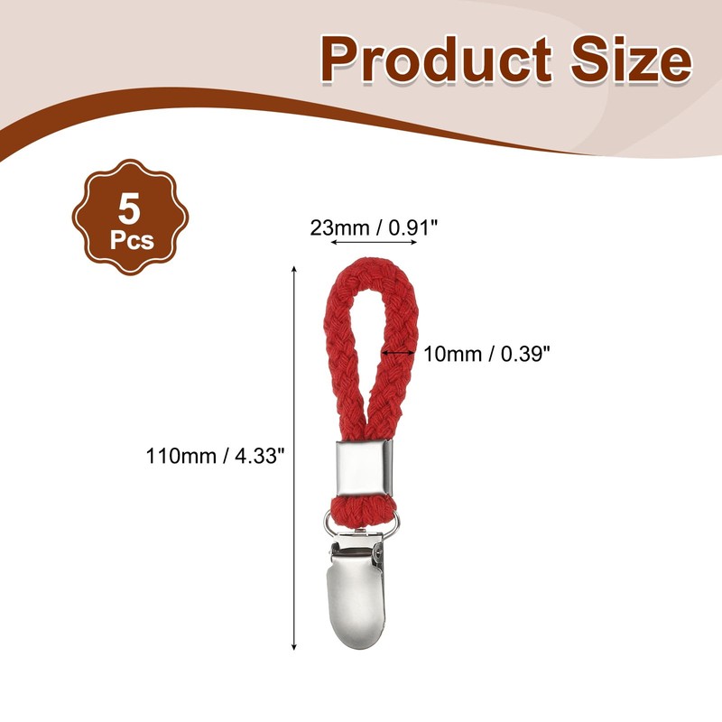 PATIKIL 5 Pcs Hanging Tea Towel Clips, 0.9" Wide Blade