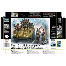 Masterbox 101 Light Company US Paratroopers and British Tankman 1944 1/35 Master Box 35164
