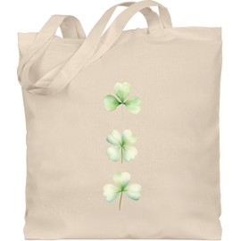 Cotton Bag - St. - Clover St Patricks Day I Lucky Charm Gift Irish Clover Gift I Saint Patricks Day Lucky Clover Irish I Ireland Costume Clover Ireland - One Size - Natural White, 1 natural white,