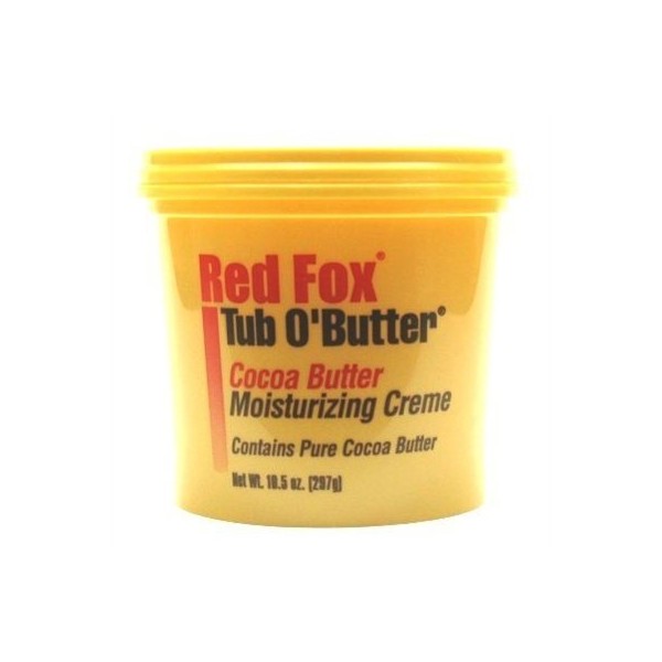 Red Fox Tub O'Butter Cocoa Butter, Moisturizing Creme, 10.5 oz (Pack of 3)