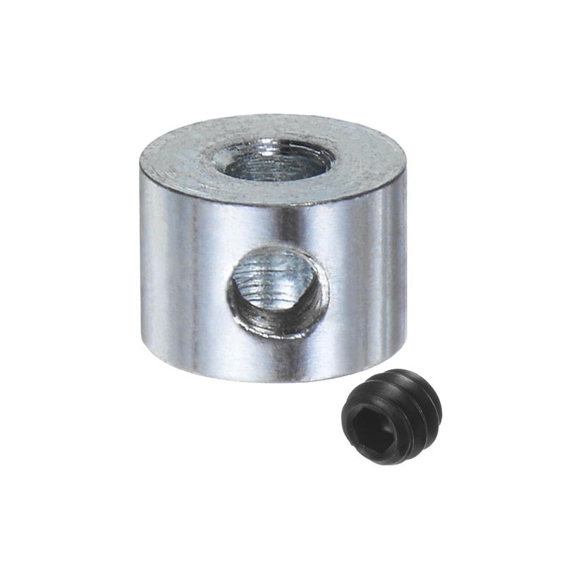 sourcing map 2pcs Set Screw Collars 1/4" Bore Carbon Steel