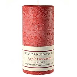 Textured 3x6 Apple Cinnamon Pillar Candle for Wedding/Dinner, Holiday Event, Home Decoration, 50 to 70 Hours, 3 in. diameterx6.25 in. Tall, 1 Piece