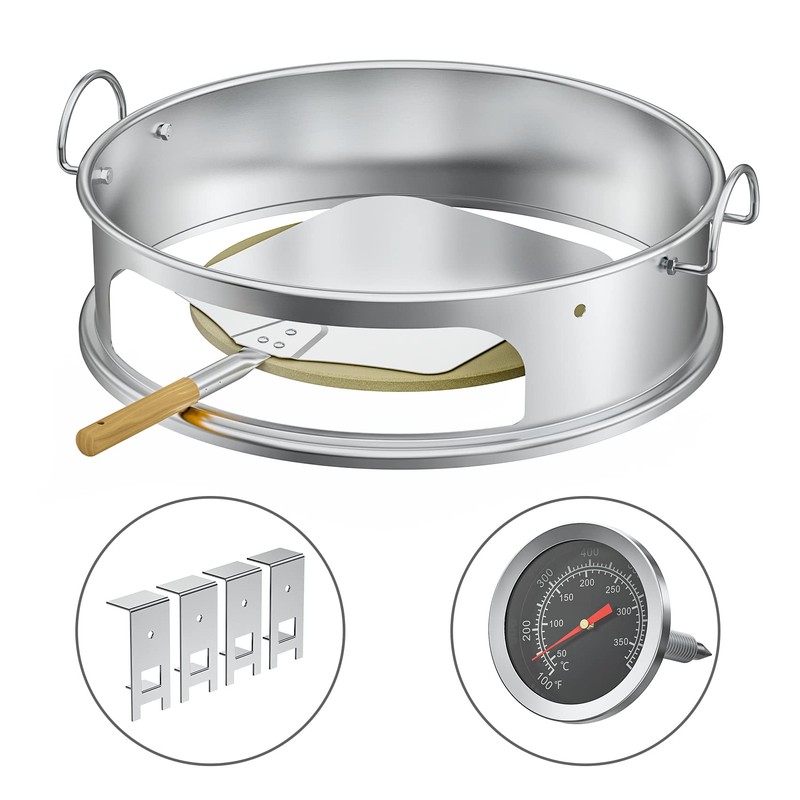 onlyfire Stainless Steel Pizza Ring Kit Pizza Oven Kit for