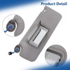 Silscvtt Gray Sun Visor Driver Side with Mirror and Light