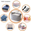 Light Grey Felt Storage Basket, Foldable Felt Storage Box, Felt