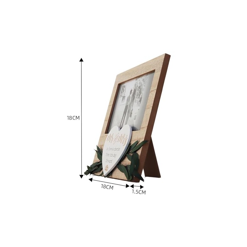 BallarArt CO Engagement Photo Frame with Heart Design, Romantic Couple