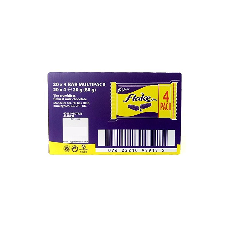 Cadbury Flake 4 bars of 20g each ( 80g )